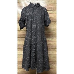 Svaha Black Math Teacher Shirt Dress 100% Organic Cotton Size Large